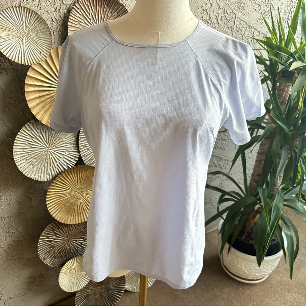 LULULEMON Short Sleeve Shirt Women Top Crew Blue Size 4